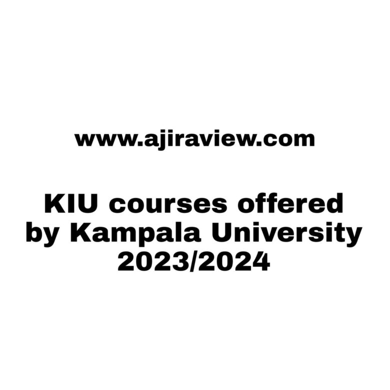 KIU courses offered by Kampala University 2023/2024