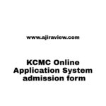 KCMC Online Application System 2023/2024 admission form