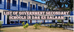 List Of Government Secondary Schools In Dar es salaam Updated
