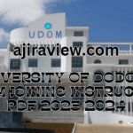 University Of Dodoma UDOM Joining Instruction pdf 2023/2024 Updated