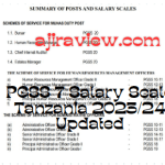 PGSS 7 Salary Scale Tanzania 2023/24 Updated