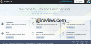 eRITA Portal Registration, Login & Birth Certificate Verification Updated