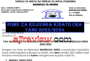 TAMISEMI Form Five Joining Instruction 2023/24 UPDATED