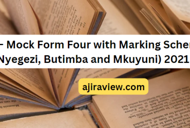 Pre – Mock Form Four with Marking Scheme (Nyegezi, Butimba and Mkuyuni) 2021